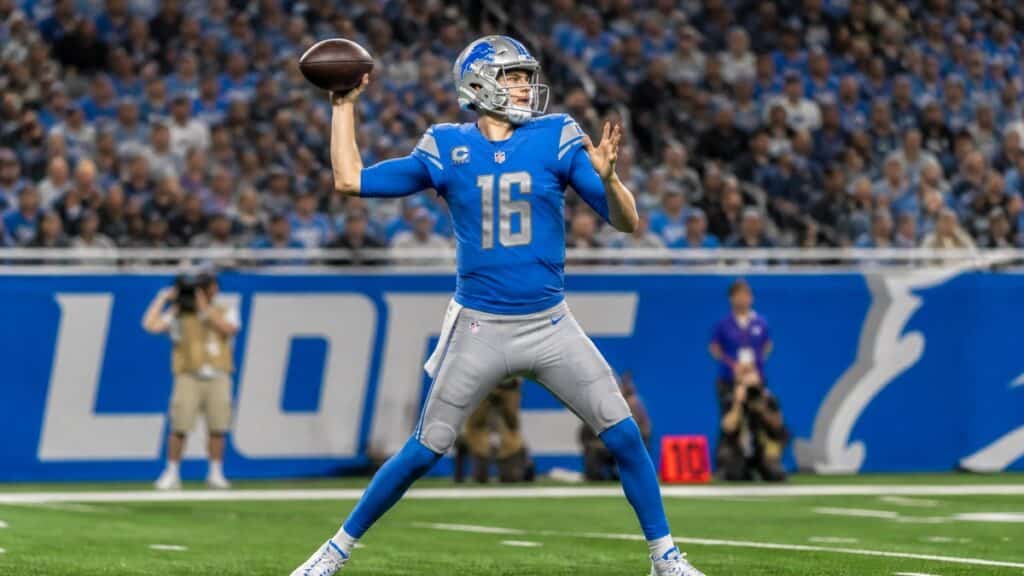 Jared Goff in action for the Detroit Lions