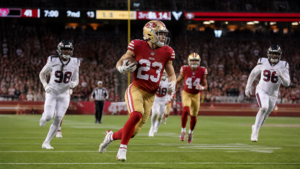 Christian McCaffrey in action for the San Francisco 49ers
