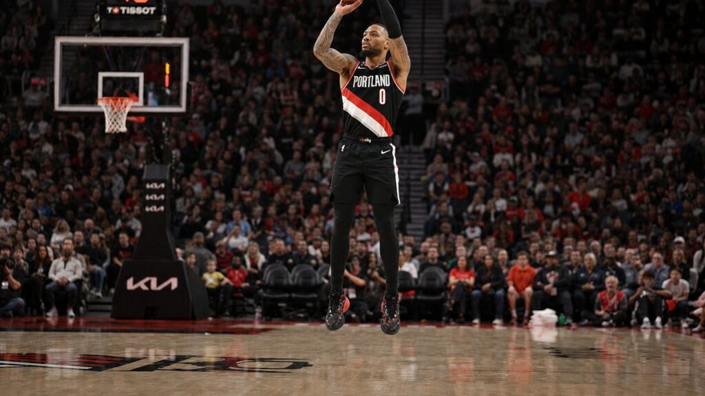 Damian Lillard in action for the Portland Trail Blazers