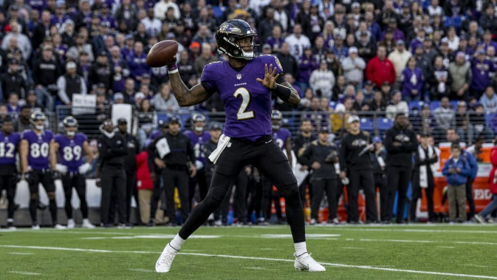 Tyler Huntley preparing to start at quarterback for the Baltimore Ravens